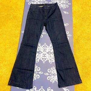 Cello Pull-On Flare Jeans - Dark Wash - Size Medium